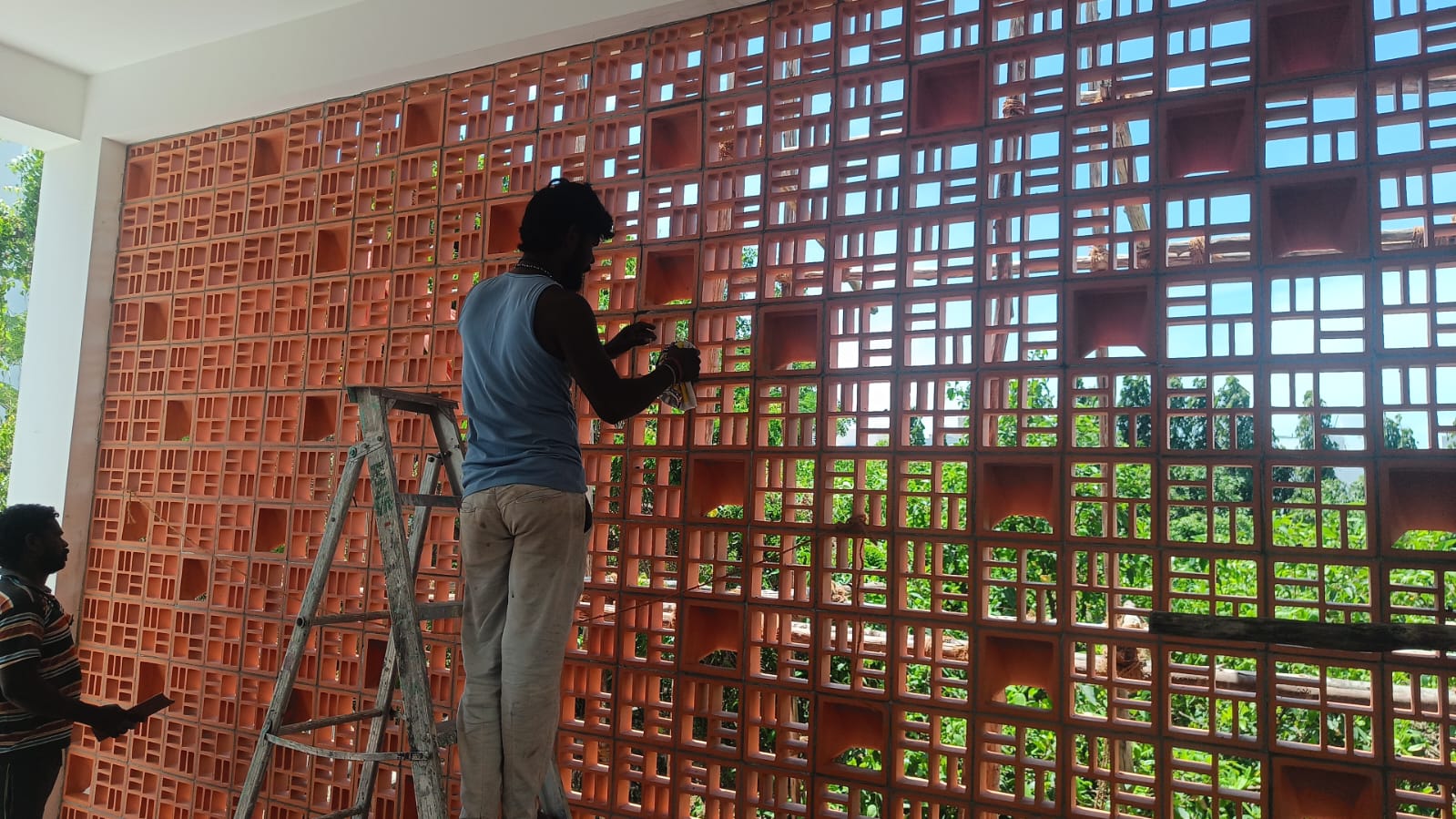 Brick Screen Wall Building